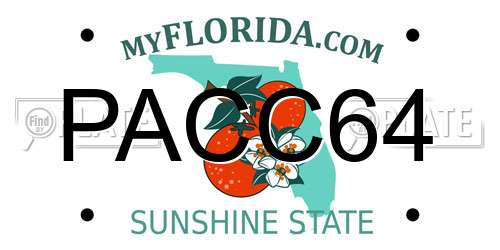 PACC64 Florida License Plate