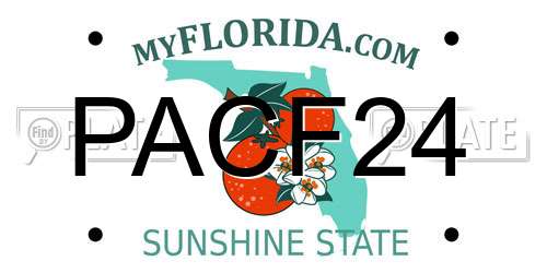 PACF24 Florida License Plate