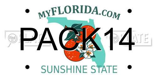 PACK14 Florida License Plate