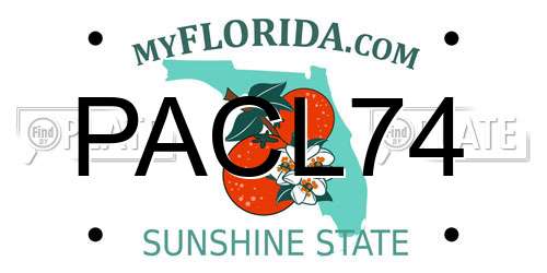PACL74 Florida License Plate