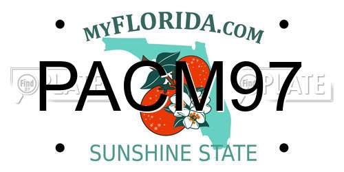 PACM97 Florida License Plate
