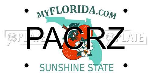 PACRZ Florida License Plate