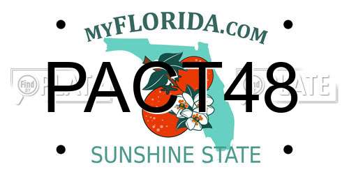 PACT48 Florida License Plate