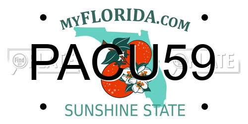PACU59 Florida License Plate