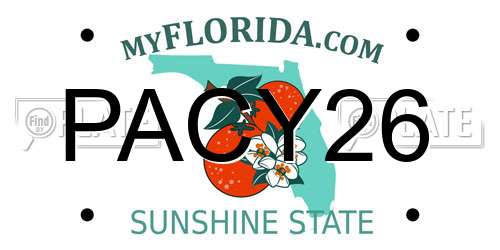 PACY26 Florida License Plate
