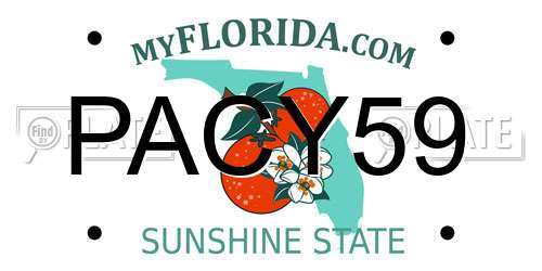 PACY59 Florida License Plate