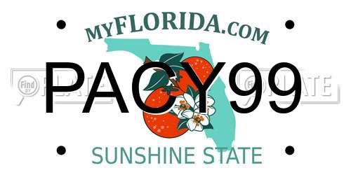 PACY99 Florida License Plate