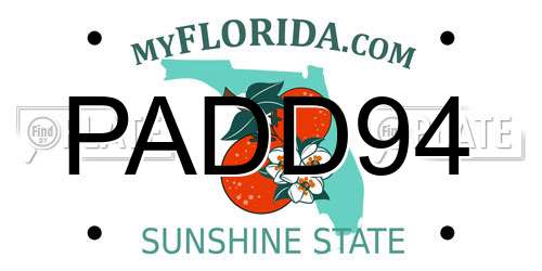 PADD94 Florida License Plate