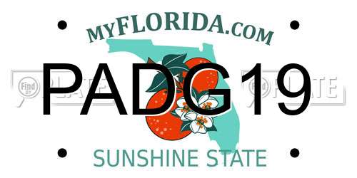 PADG19 Florida License Plate