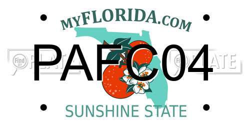 PAFC04 Florida License Plate