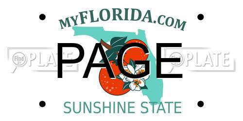 PAGE Florida License Plate