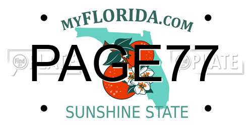 PAGE77 Florida License Plate