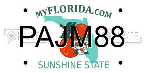 PAJM88 Florida License Plate