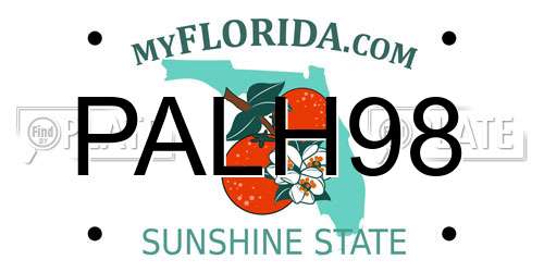 PALH98 Florida License Plate
