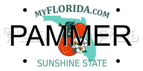 PAMMER Florida License Plate