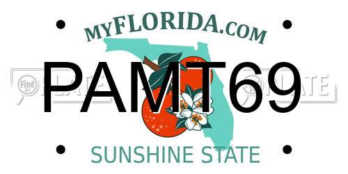 PAMT69 Florida License Plate