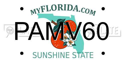 PAMV60 Florida License Plate