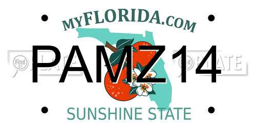 PAMZ14 Florida License Plate