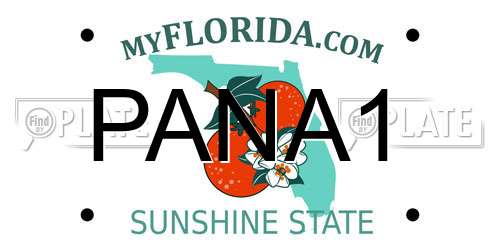 PANA1 Florida License Plate