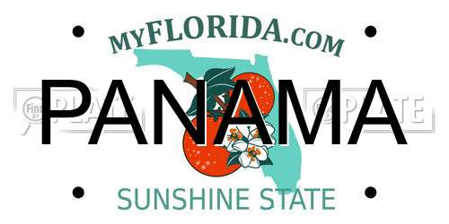 PANAMA Florida License Plate