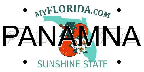 PANAMNA Florida License Plate