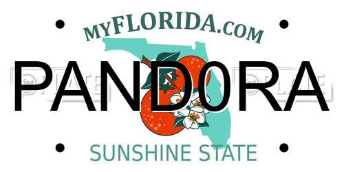 PAND0RA Florida License Plate