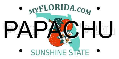 PAPACHU Florida License Plate
