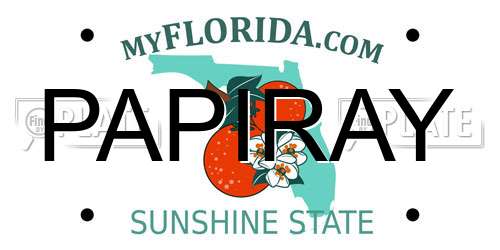 PAPIRAY Florida License Plate