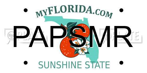 PAPSMR Florida License Plate
