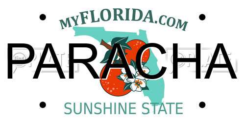 PARACHA Florida License Plate