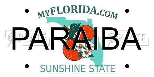 PARAIBA Florida License Plate