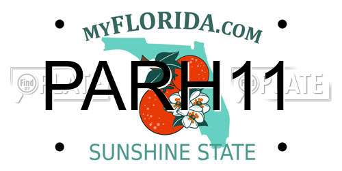 PARH11 Florida License Plate