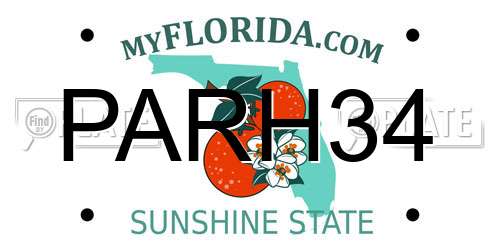PARH34 Florida License Plate