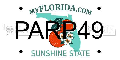 PARP49 Florida License Plate