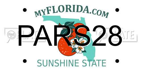 PARS28 Florida License Plate
