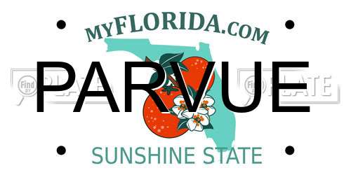 PARVUE Florida License Plate