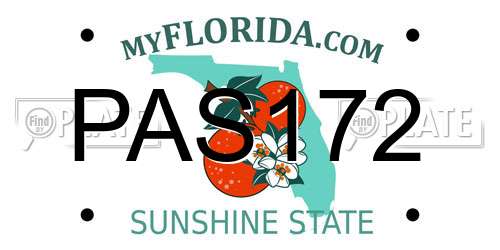 PAS172 Florida License Plate