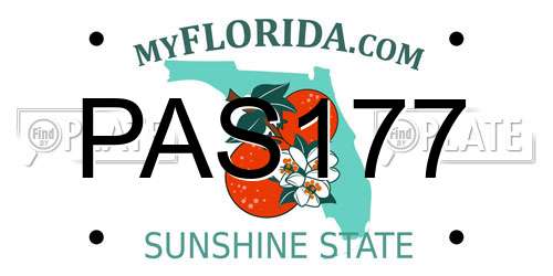 PAS177 Florida License Plate