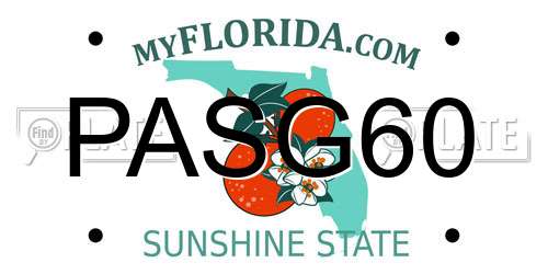 PASG60 Florida License Plate