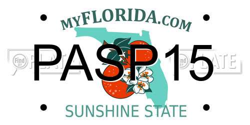 PASP15 Florida License Plate