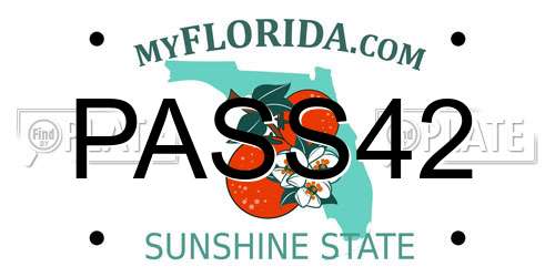 PASS42 Florida License Plate