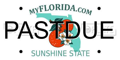 PASTDUE Florida License Plate