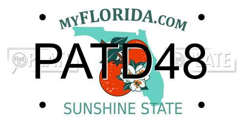 PATD48 Florida License Plate