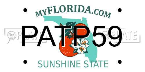 PATP59 Florida License Plate