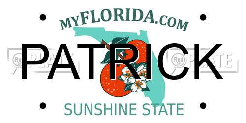 PATRICK Florida License Plate
