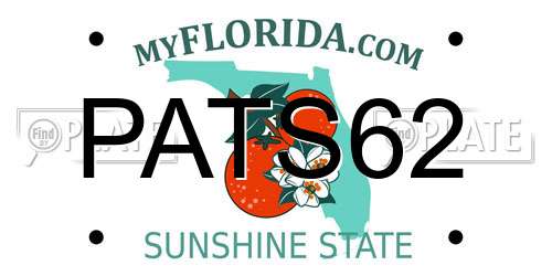 PATS62 Florida License Plate