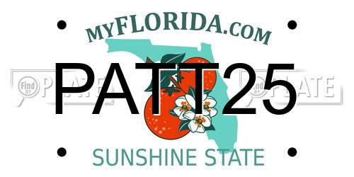 PATT25 Florida License Plate