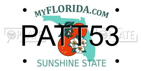 PATT53 Florida License Plate