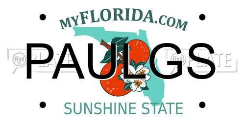 PAULGS Florida License Plate