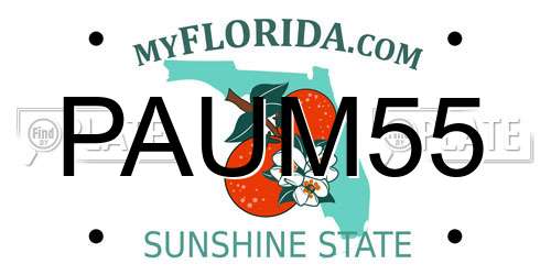 PAUM55 Florida License Plate